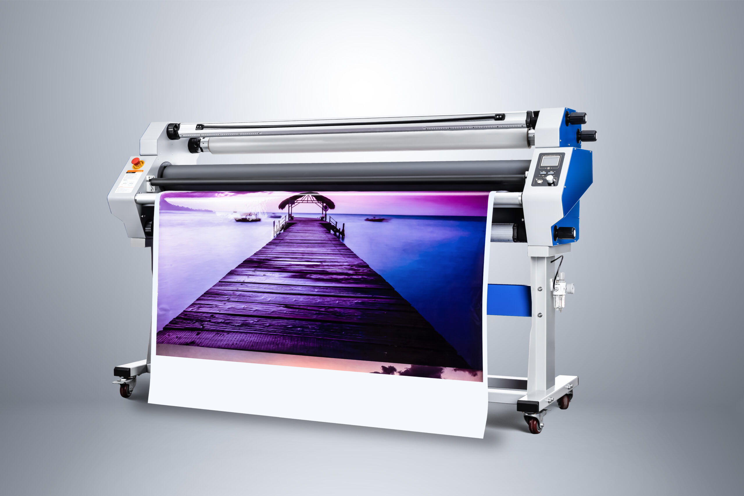 Large format cold roll to roll economic laminating machine